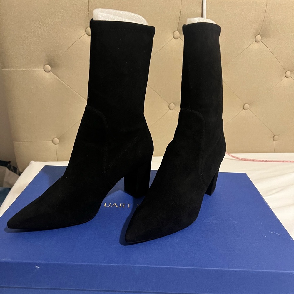 Stuart Weitzman Black Heeled Boots